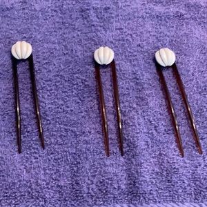 Vintage authentic ivory hair pins handed down from my grandmother. Excellent!